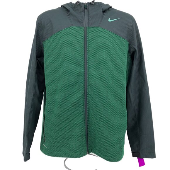Nike Gray/Green Full Zip Thermal JacketGood Condition